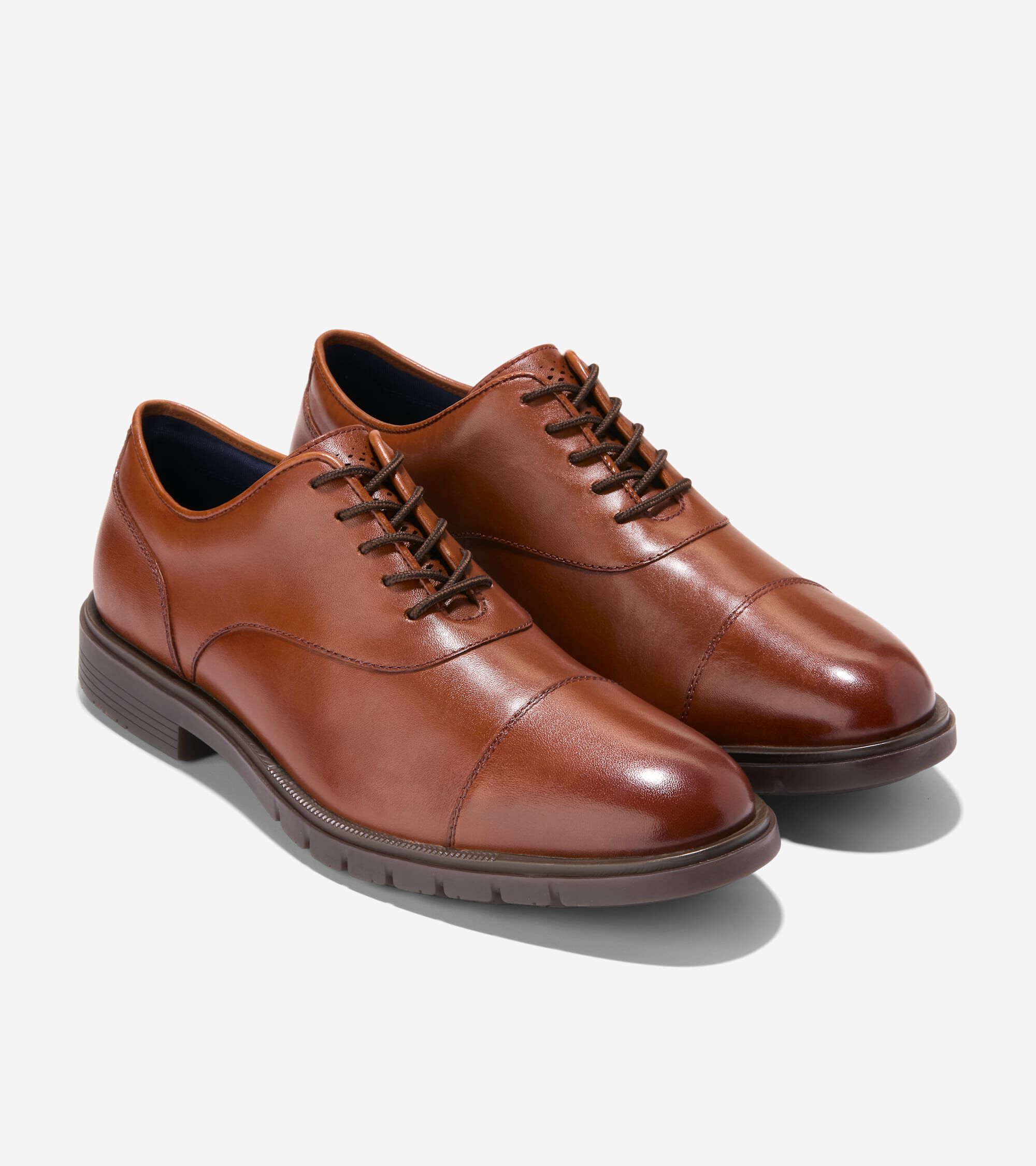 Men s GrandFlex Dress Cap Toe Oxfords in Brown Cole Haan